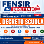 FENSIR IN DIRETTA – 8 ottobre: speciale Decreto Scuola. Cosa cambia per docenti, ATA e IRC